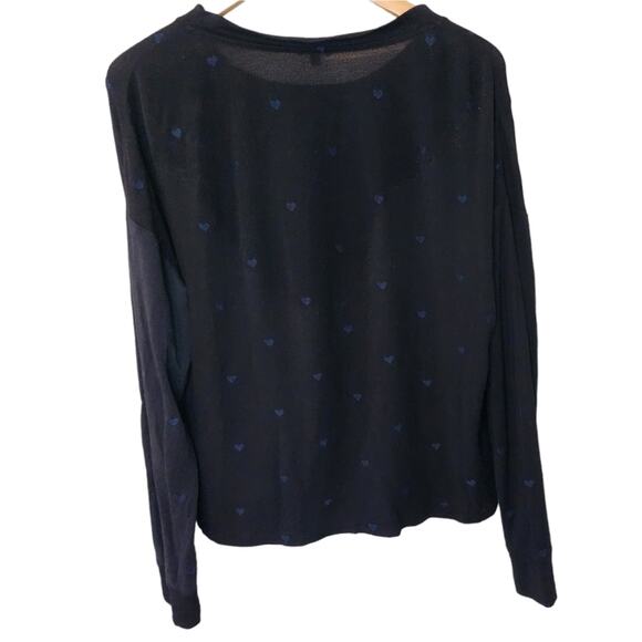 Splendid Embroidered hearts modal long sleeve top Medium - Picture 8 of 12